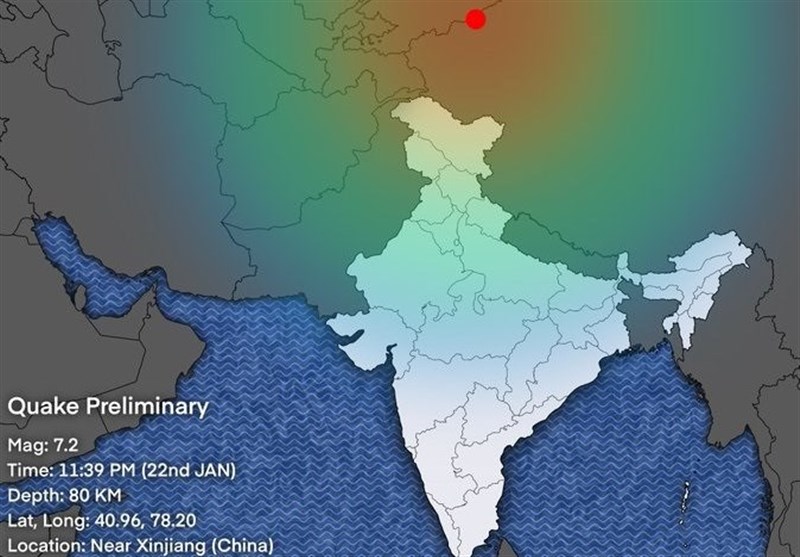 وقوع زلزله قوی ۷.۲ ریشتری در مرز قرقیزستان و چین
