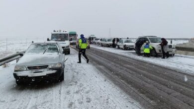 تصادف زنجیرهای در محور نیشابور_سبزوار