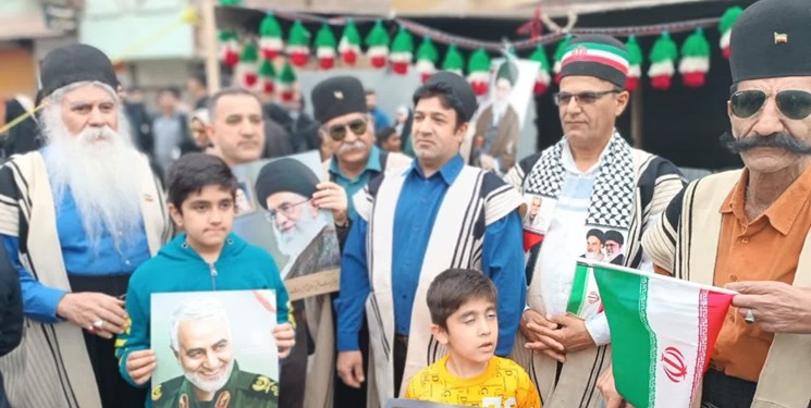 حضور حماسی عشایر عرب و بختیاری در راهپیمایی 22 بهمن+عکس