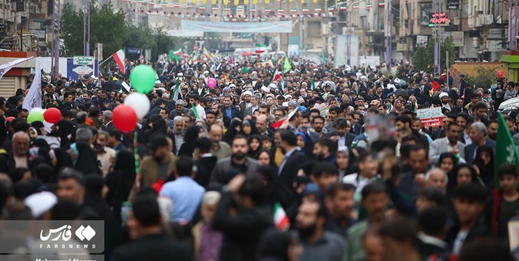 خروش بهیاد ماندنی خوزستانیها در جشن 45 سالگی انقلاب+فیلم و عکس