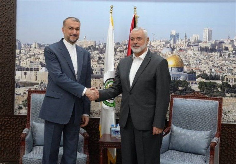 دیدار امیرعبداللهیان با اسماعیل هنیه در قطر