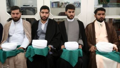 عمامهگذاری جمعی از طلاب جوان در مازندران 