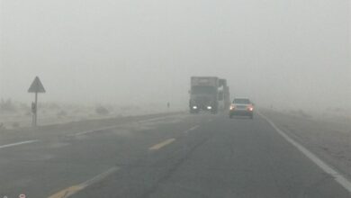 محور انار- یزد بر اثر وزش طوفان شن مسدود شد/ قطع برق یک سوم رفسنجان با سقوط ترانس برق، شکستگی ٢ تیر چراغ برق و پارگی سیمها