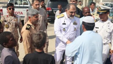 بازدید امیر ایرانی از روند خدمت رسانی به مردم سیل زده دشتیاری