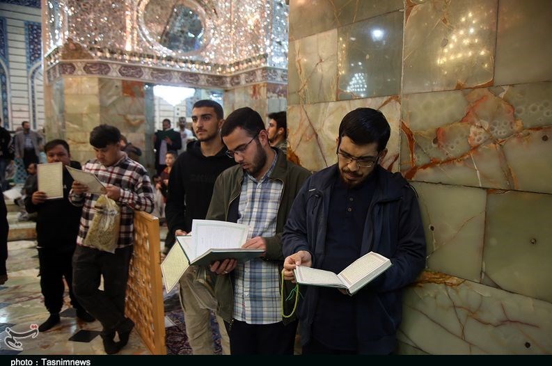 حالوهوای حرم حضرت معصومه در شب میلاد کریم اهلبیت(ع)