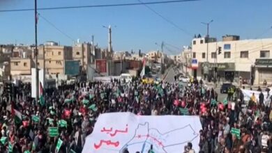 خشم شدید اردنیها از برقراری پل زمینی کمک به تل آویو+فیلم