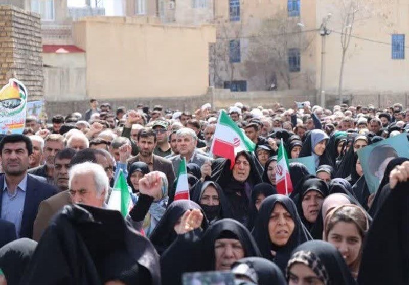 همزمان با اولین جمعه ماه رمضان راهپیمایی مردم ایلام در حمایت از مردم غزه + تصویر