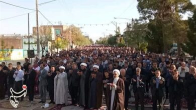 اقامه باشکوه نماز عید فطر در شهرستانهای خراسان رضوی + فیلم