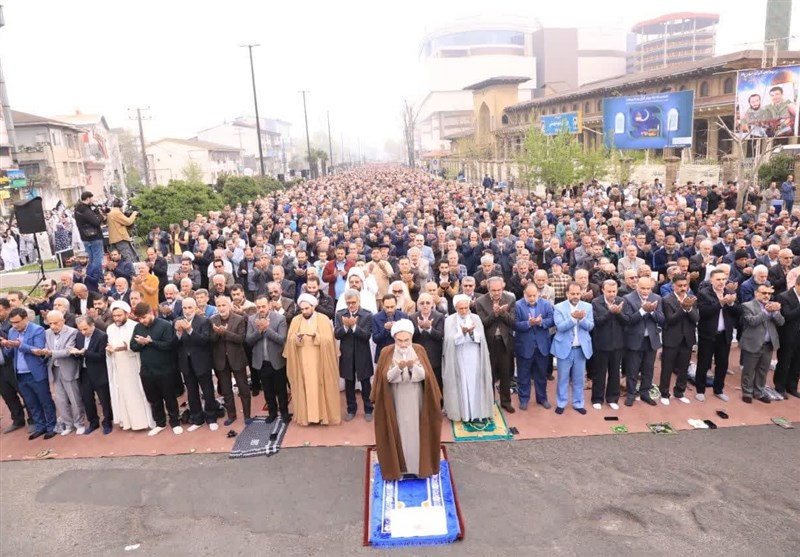 اقامه باشکوهترین نماز عید سعید فطر در سراسر گیلان + تصاویر