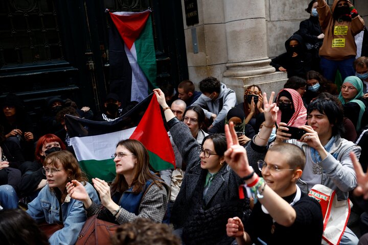 برخورد خشونتبار پلیس فرانسه با دانشجویان حامی فلسطین در «سوربون»