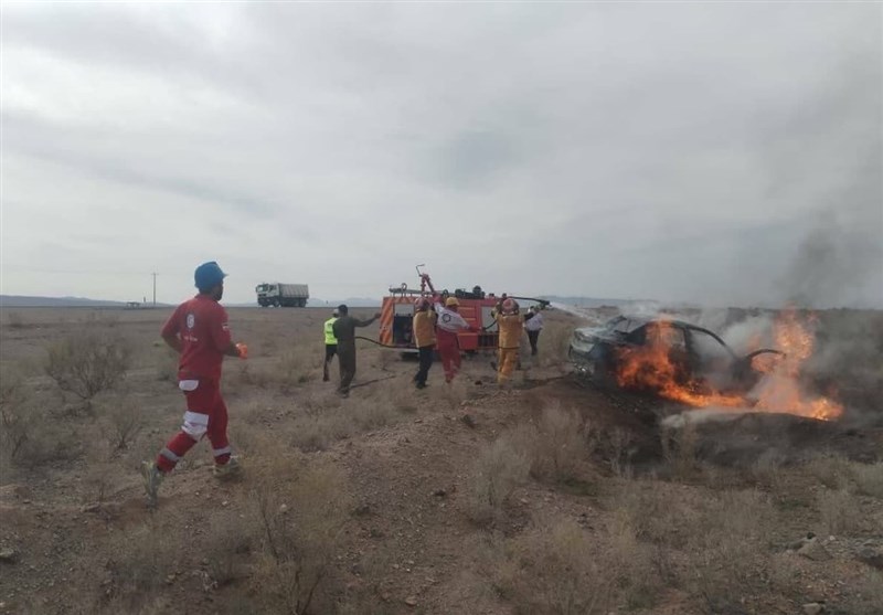 تصادف زنجیرهای در جاده سربیشه با 2 کشته + تصاویر