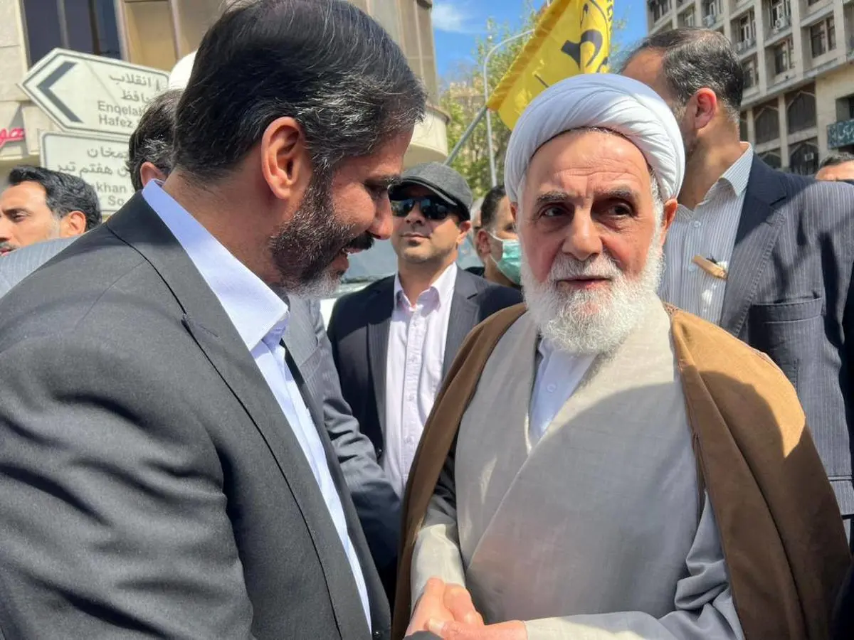حجتالاسلام ناطق نوری در راهپیمایی روز قدس حاضر شد