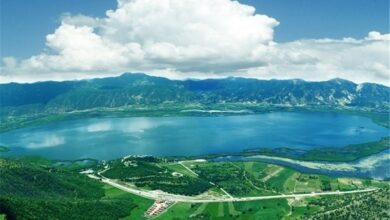 سد و دریاچه زریبار مریوان سرریز کرد