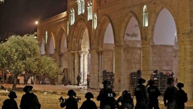 شلیک گاز اشکآور به سمت نمازگزاران فلسطینی در نزدیکی مسجدالاقصی