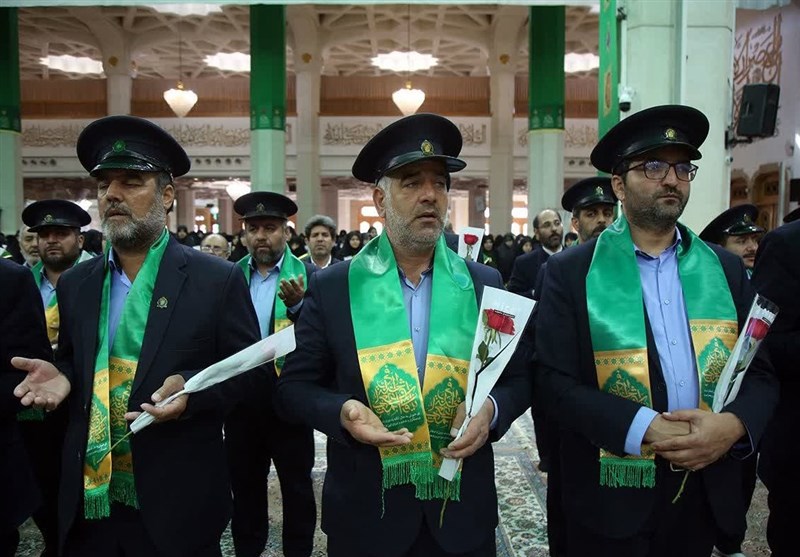 آیین خطبهخوانی خادمان و زائران حرم حضرت معصومه(س) + تصاویر