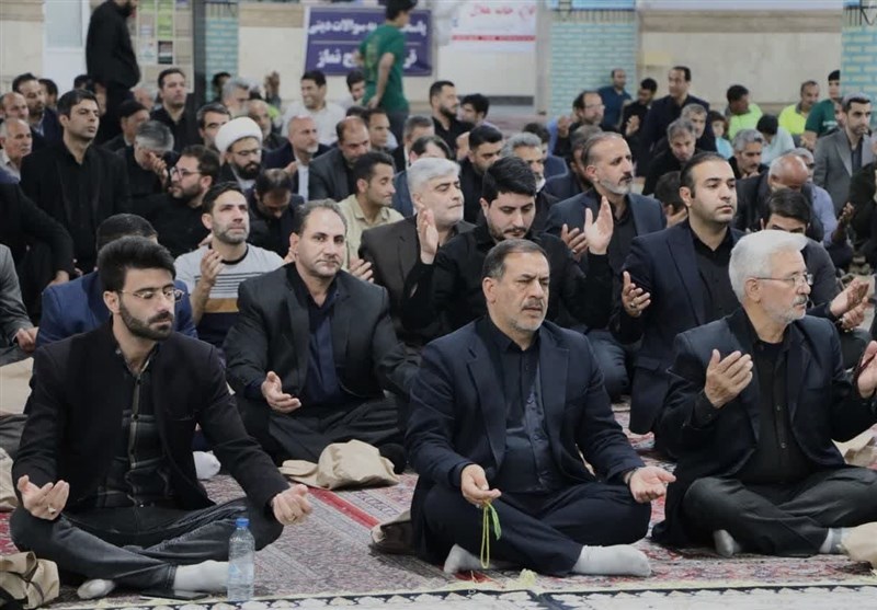 اجتماع مردم عزادار شهرستان قدس در سوگ شهدای خدمت