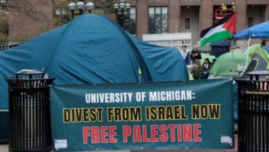 استقرار اتوبوسهای زندان در محوطه دانشگاه کلمبیا