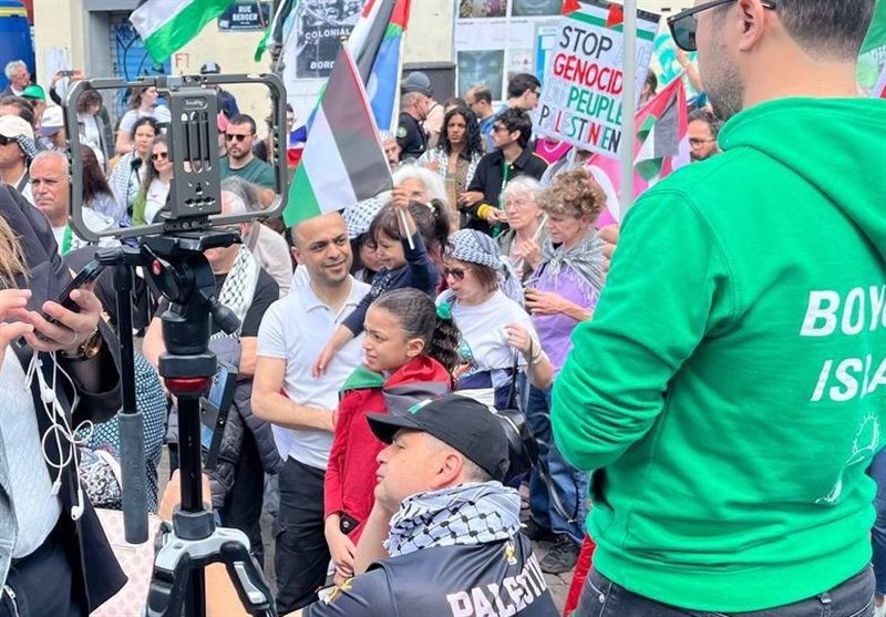 تجمع حامیان فلسطین در پاریس