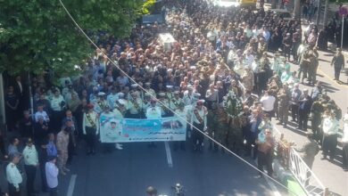 تشییع پیکر شهید مدافع امنیت در گرگان + فیلم