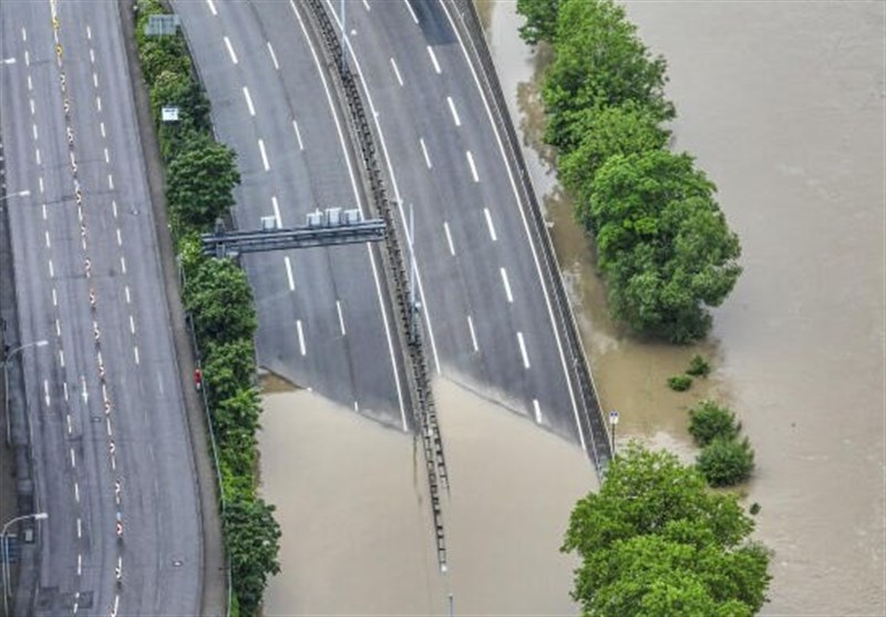 جاری شدن سیل در شمال اروپا