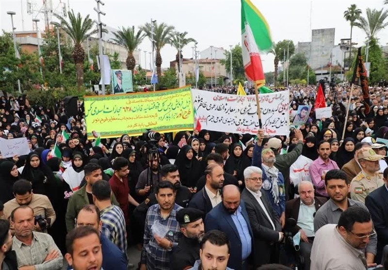 حمایت گیلانیها از طرح نور با شعار "خداقوت سردارِ انقلابی"