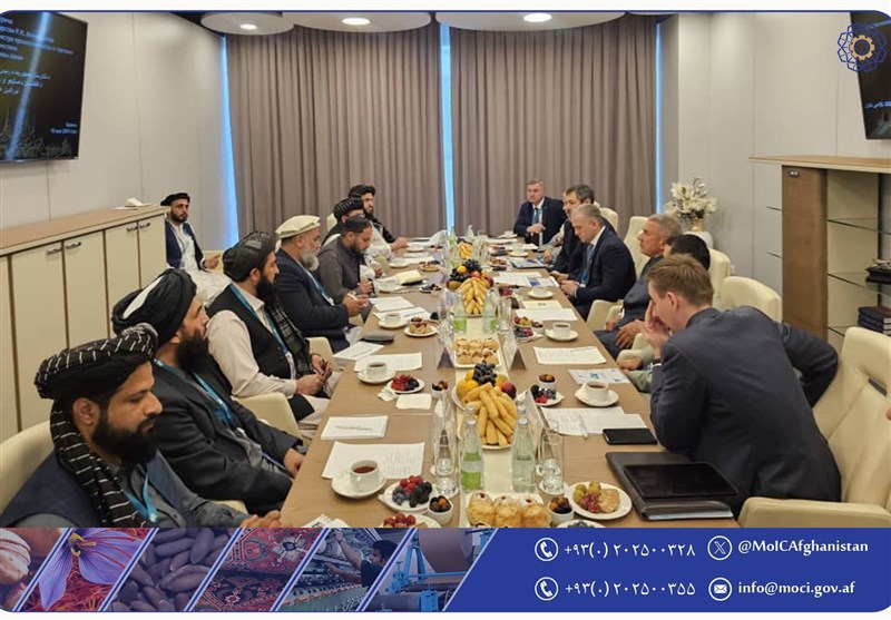 دیدار وزیر صنعت و تجارت طالبان با رئیسجمهور تاتارستان