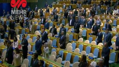 سکوت یکدقیقهای مجمع عمومی سازمان ملل به احترام شهید رئیسی+فیلم