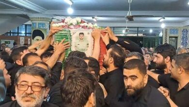 وداع باشکوه مردم نودهملک با شهید امنیت « مزرئی»