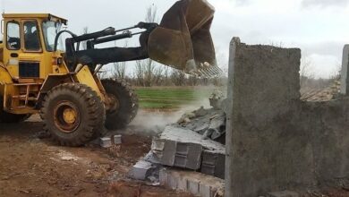 5 بنای غیرمجاز در اراضی کشاورزی خرمآباد تخریب شد