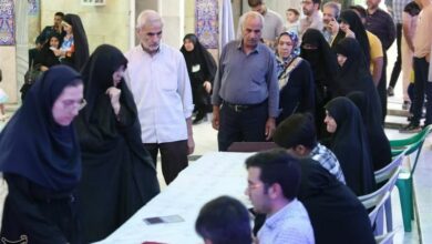 حماسه حضور مردم شهرقدس پای صندوقهای رأی + فیلم