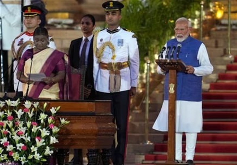 مودی برای سومین دوره نخست وزیری سوگند یاد کرد