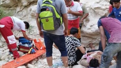 نجات کوهنورد سقوطکرده به دره شهرستان عسلویه