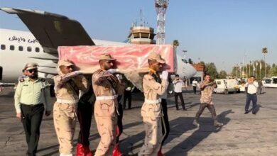 پیکر شهید " ابراهیم مرمزی" وارد اهواز شد