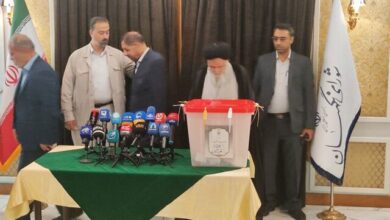 آیتالله مدرسی یزدی رای خود را در صندوق انداخت