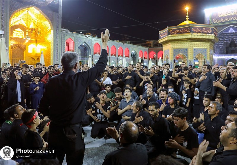 حال و هوای حرم امام رضا(ع) در شب عاشورای حسینی+ عکس