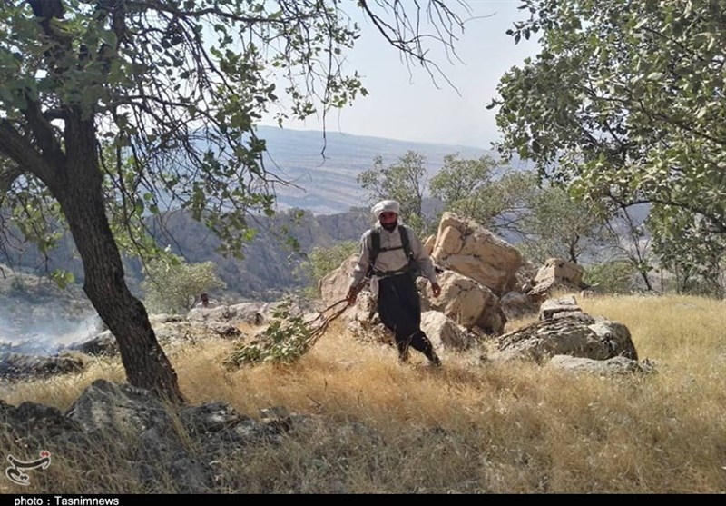 حضور تیپ 48 فتح برای مهار آتش در خائیز