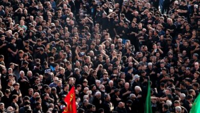 عزاداری پرشور زنجانیها در شام غریبان شهدای دشت کربلا + فیلم