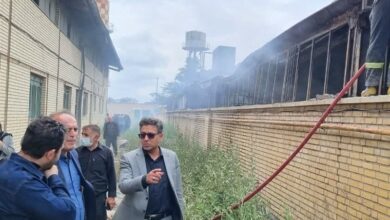 مهار آتشسوزی در واحد تولیدی لبنی در اردبیل