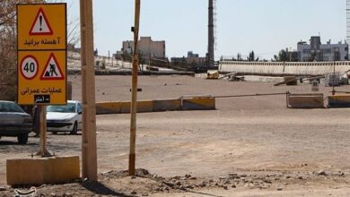 بلوار الغدیر کرمان مسدود شد