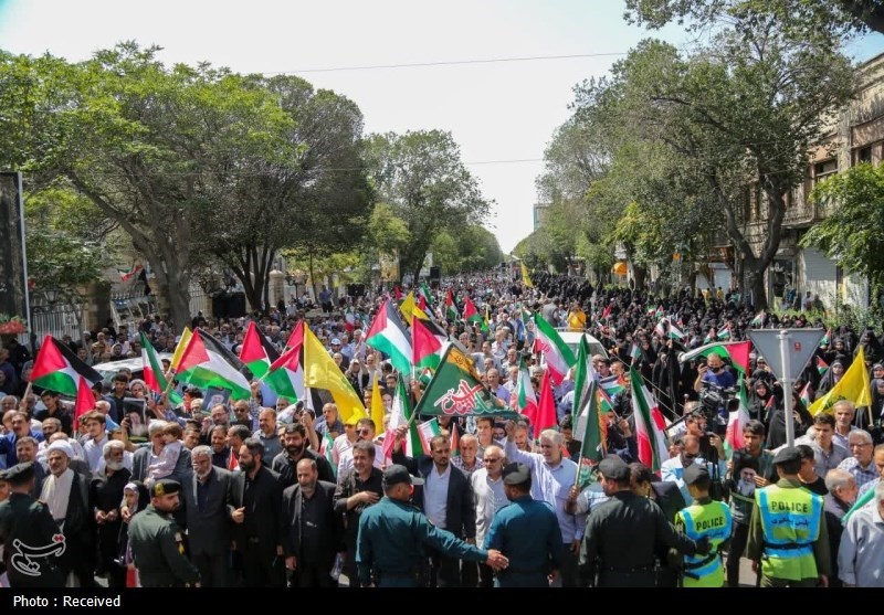 «جمعه خشم»تبریزیها برای حمایت از فلسطین+تصاویر