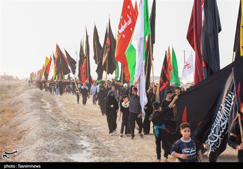 حرکت عشاقالحسین از بندر امام خمینی به کربلا + فیلم و تصاویر