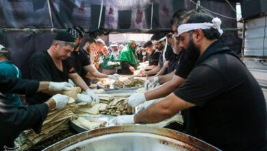 خدمت بیمنت خادمان اربعین در موکب اوقاف سنندج + فیلم