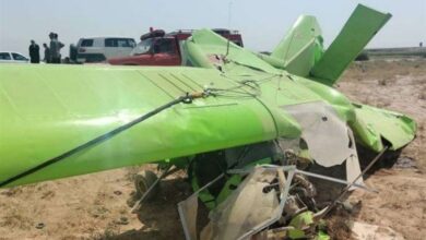 سقوط هواپیمای آموزشی در نظرآباد با یک کشته + عکس