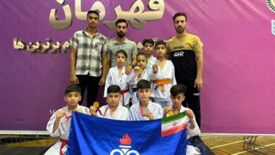 قهرمانی ورزشکاران کاراتهکار خارگ در رقابتهای کشوری
