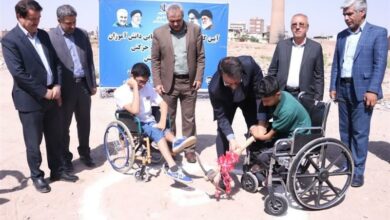 کلنگزنی مدرسه 24 کلاسه دانش آموزان با نیازهای ویژه در کرمان