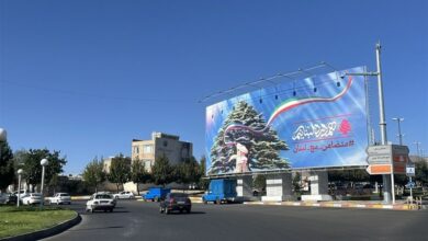 دیوارنگاره میدان ولیعصر(عج) زنجان رنگ و بوی لبنان گرفت