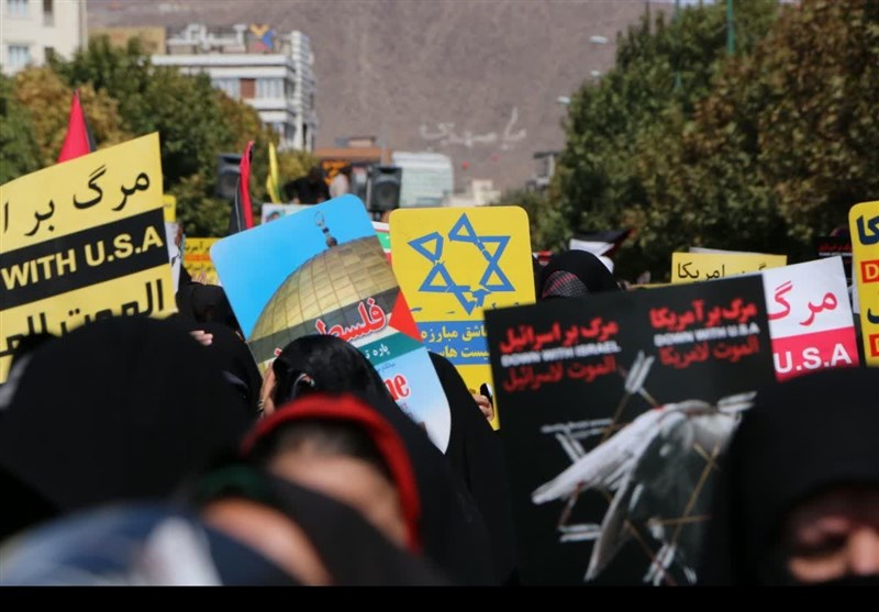 راهپیمایی زنجانیها علیه جنایات رژیم صهیونیستی+عکس