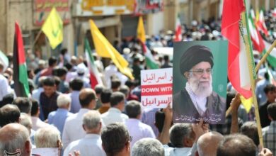 راهپیمایی قزوینیها در حمایت از جبهه مقاومت