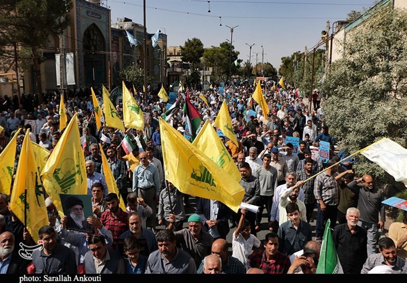 راهپیمایی مردم کرمان در حمایت از ملت مقاوم لبنان و فلسطین