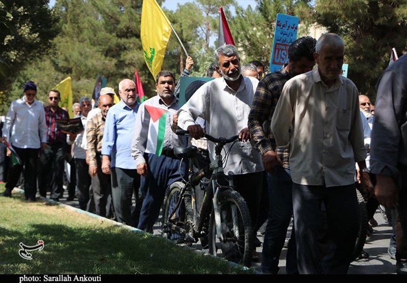 استان کرمان , راهپیمایی , نوار غزه , رژیم صهیونیستی (اسرائیل) , لبنان , حزب الله لبنان ,